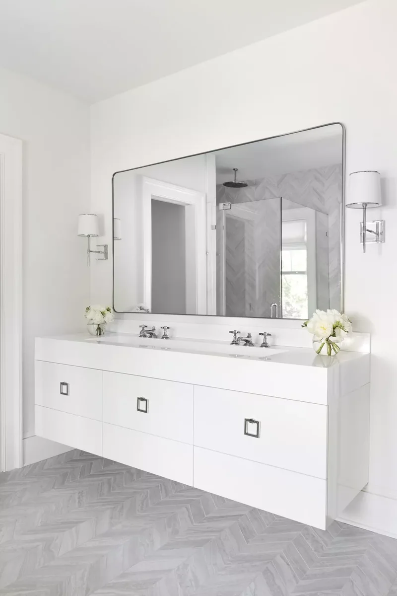 25 Stunning Double Vanity Bathroom Ideas You'll Adore 2 Pare Down a Bit