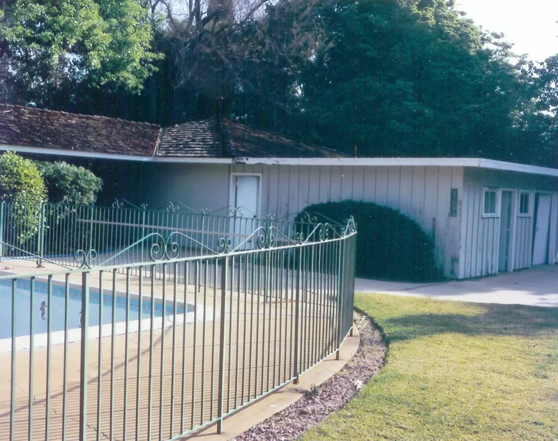 Patio with Outdoor Fireplace Before