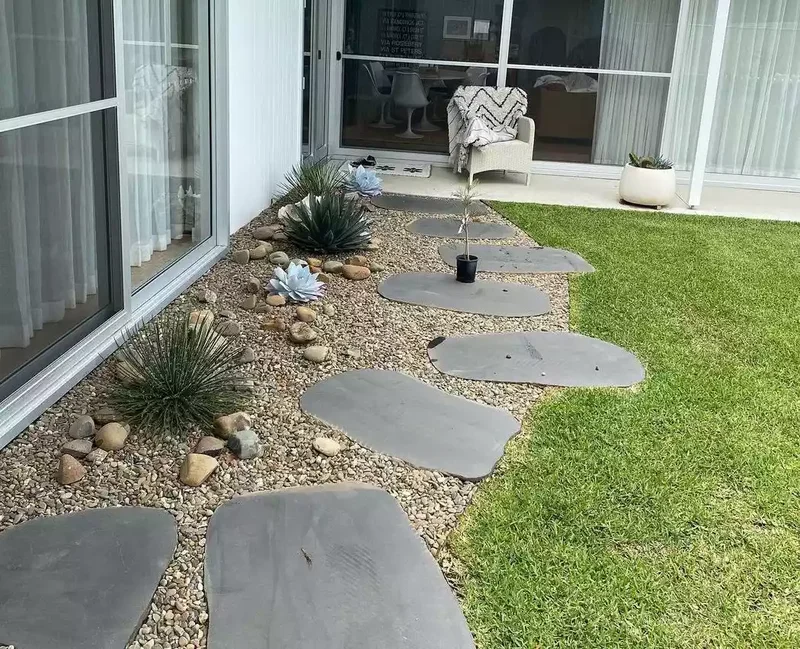 Paver Path and Gravel Edging