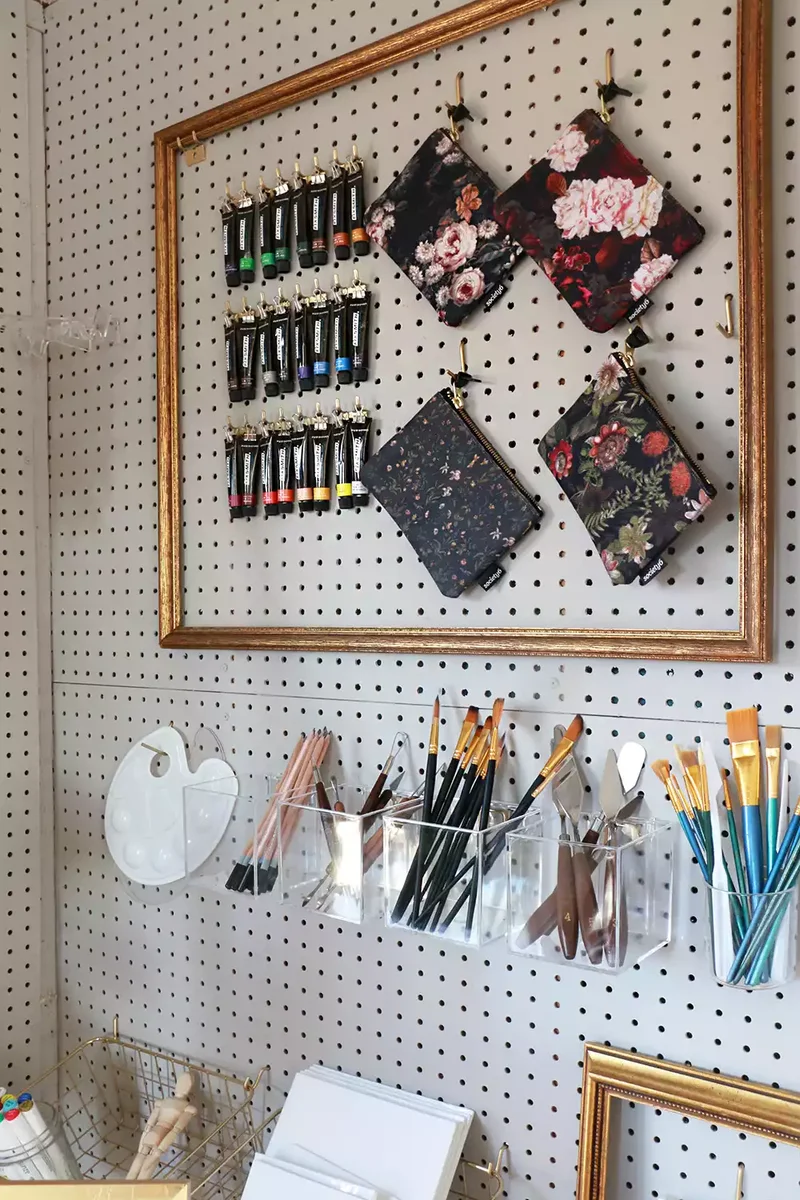 Pegboard Wall Shelves