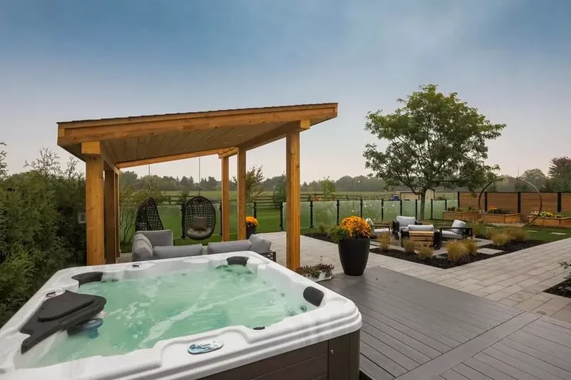 Pergola Hot Tub Deck