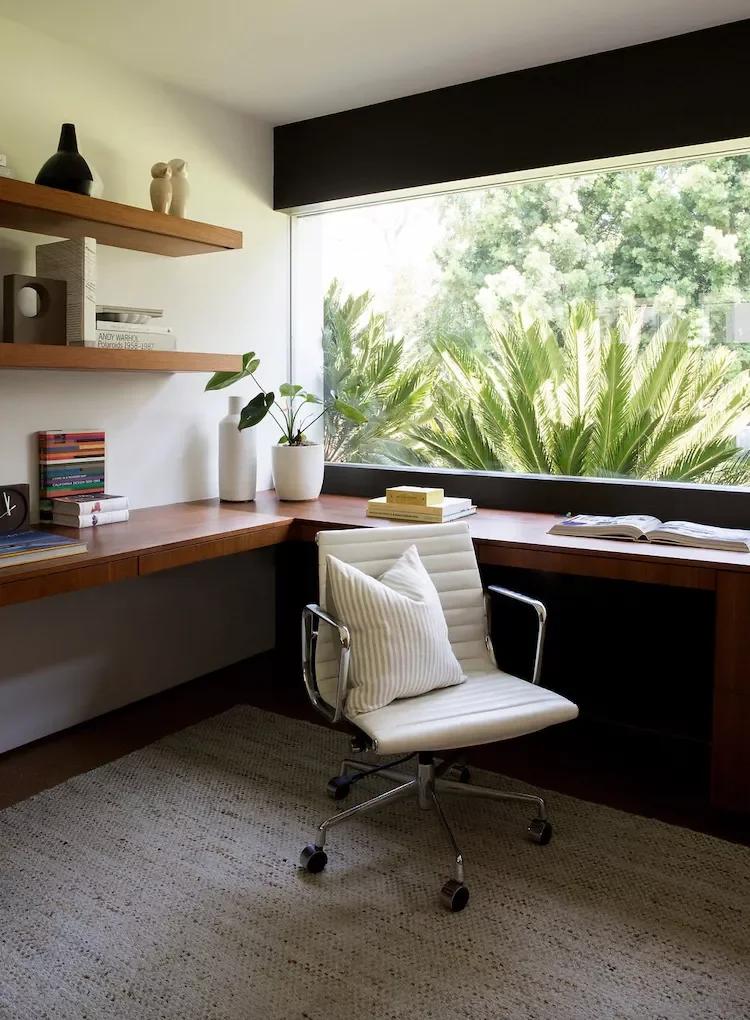 70 Home Office Ideas for Your Perfect Workspace Design 57 Picture Window Workstation