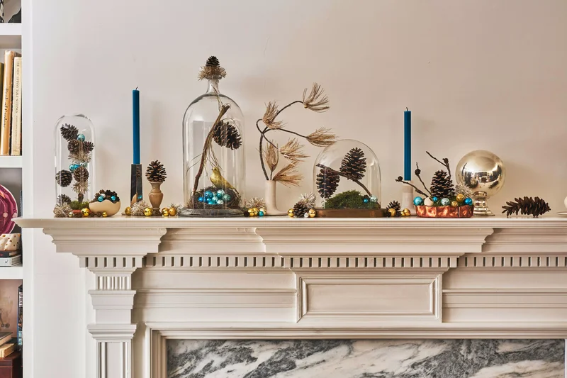 53 Stunning Christmas Mantel Decor Ideas for Your Home 46 Pinecones Forever