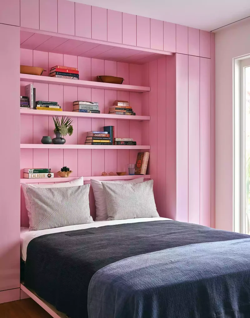 33 Space-Saving Murphy Bed Ideas We Love for Your Home 14 Pink Murphy Bed