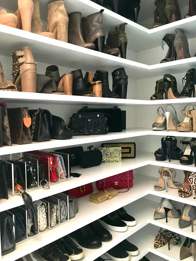 Place Clutch Bags in Acrylic Dividers