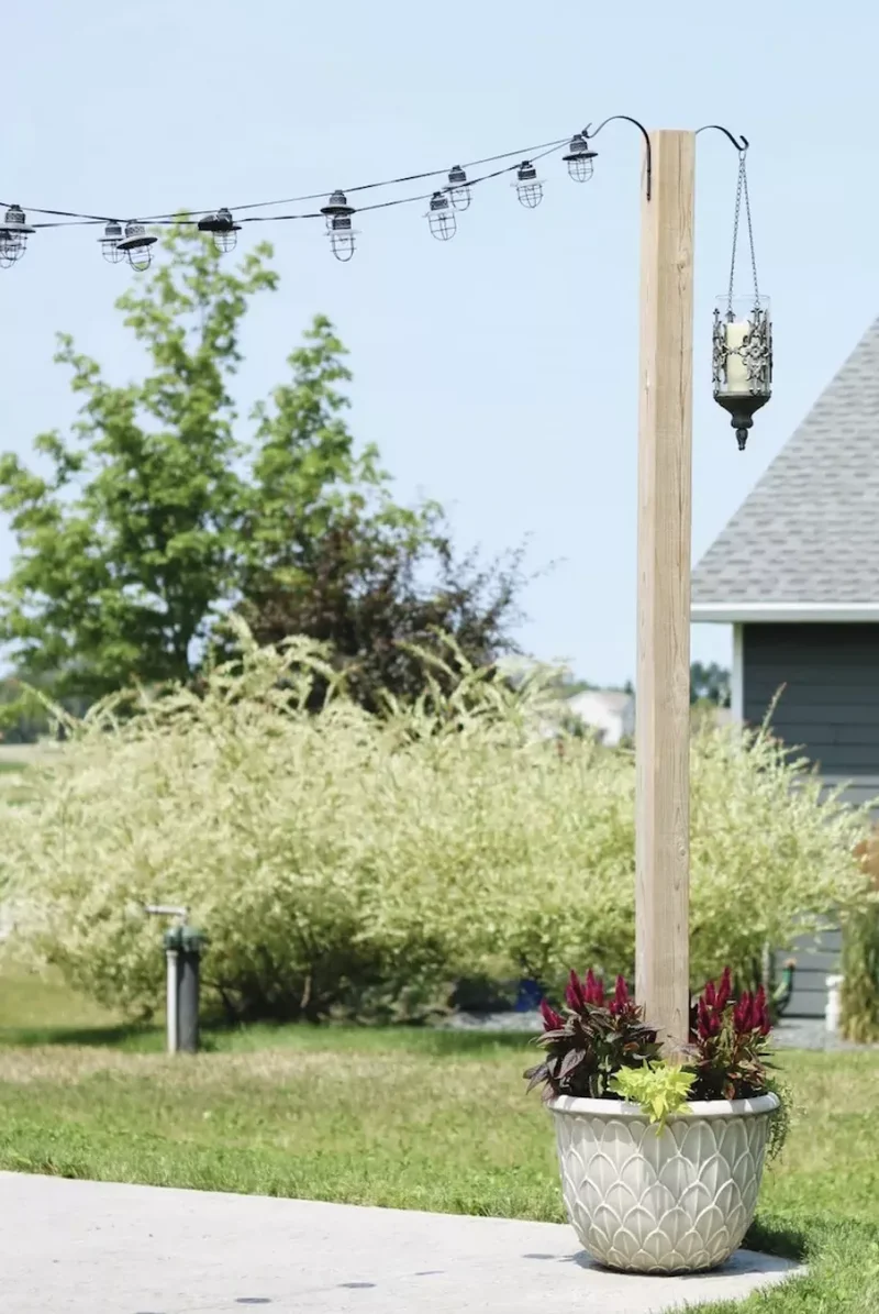 40 Budget-Friendly DIY Backyard Projects for Your Dream Oasis 26 Place Wooden Posts Inside Planters