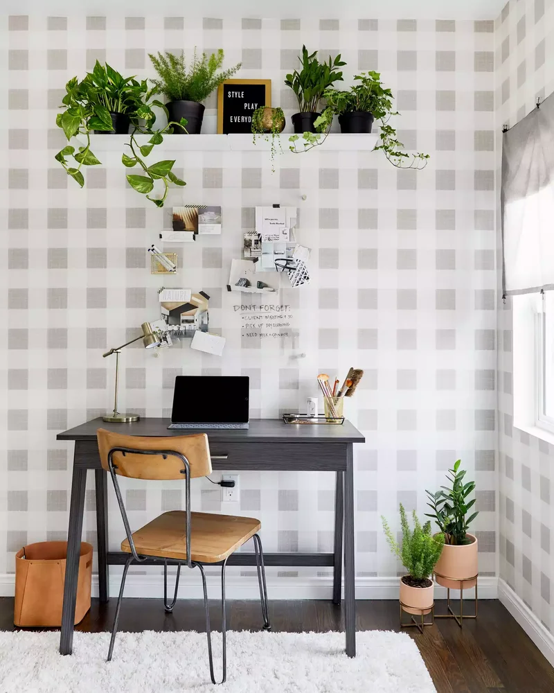 70 Home Office Ideas for Your Perfect Workspace Design 29 Plant-Filled Home Office