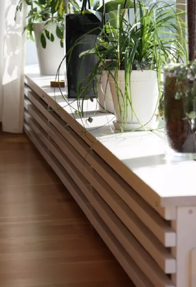 17 Beautiful DIY Radiator Cover Ideas for Your Home 2 Plant Shelf DIY Radiator Cover