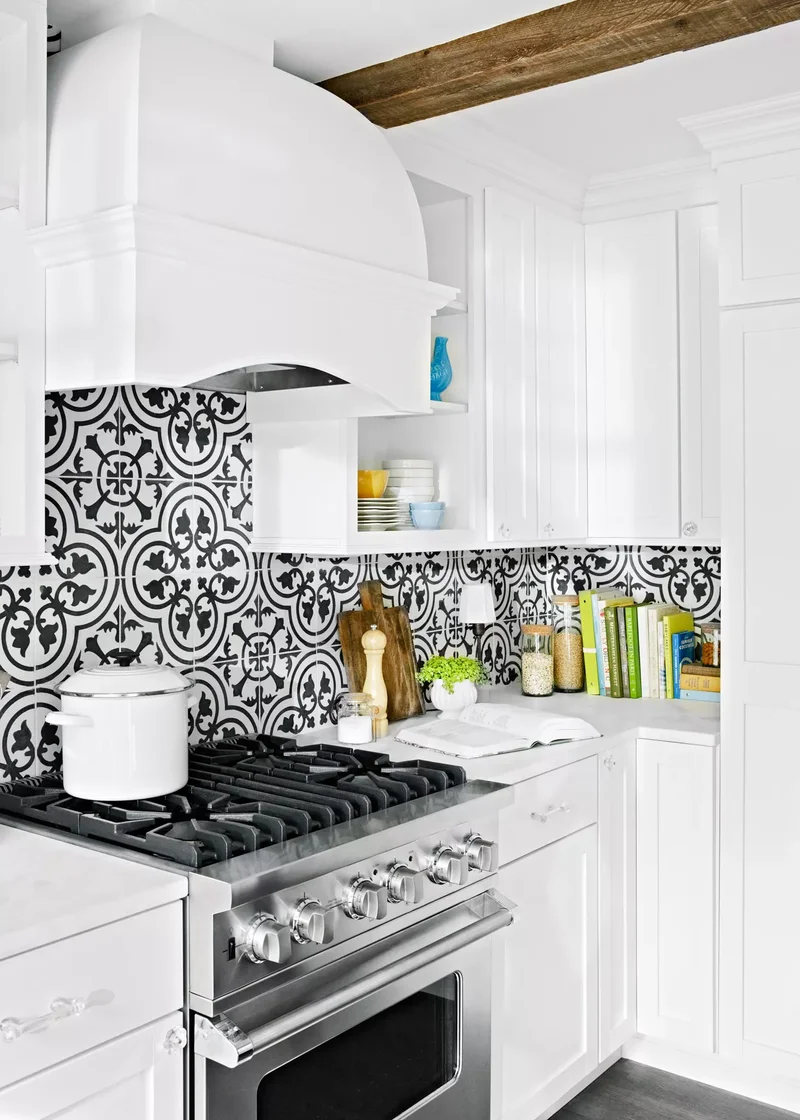 47 Small Kitchen Design Ideas for Maximum Style Impact 1 Play Up Pattern in Tile