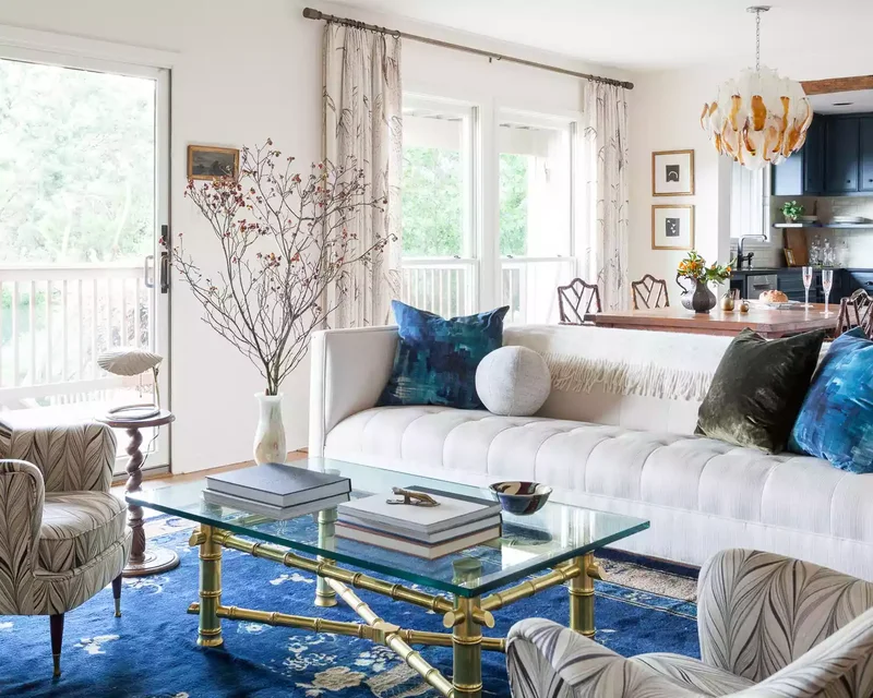 23 Beautiful Blue and Gray Living Room Design Ideas 20 Play With Pattern