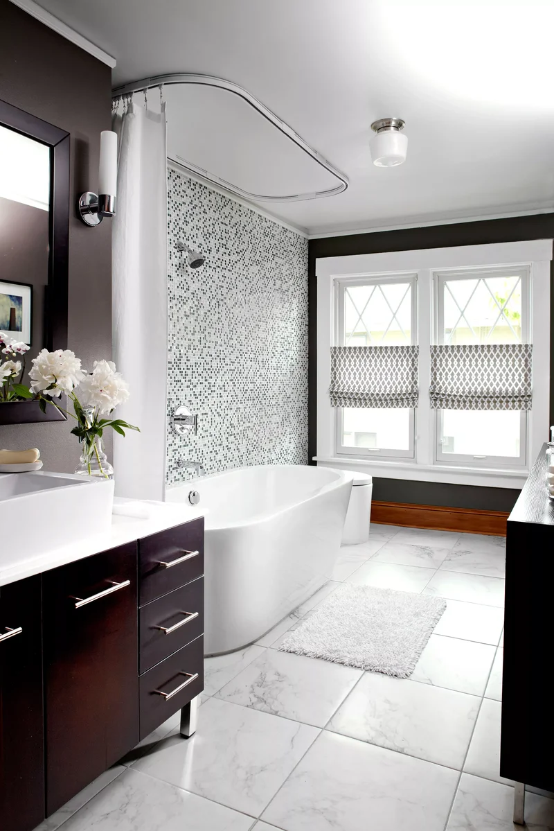 48 Contemporary Bathroom Ideas to Transform Your Space 24 Play with Pattern