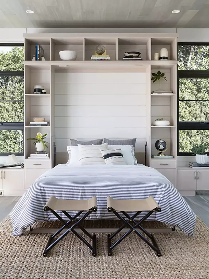 33 Space-Saving Murphy Bed Ideas We Love for Your Home 18 Poolhouse Guest Room