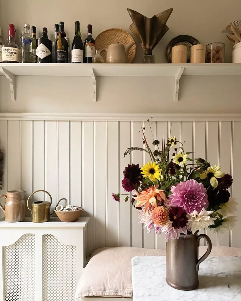 32 Country Kitchen Designs for a Cozy Cooking Retreat 24 Pop of Beadboard