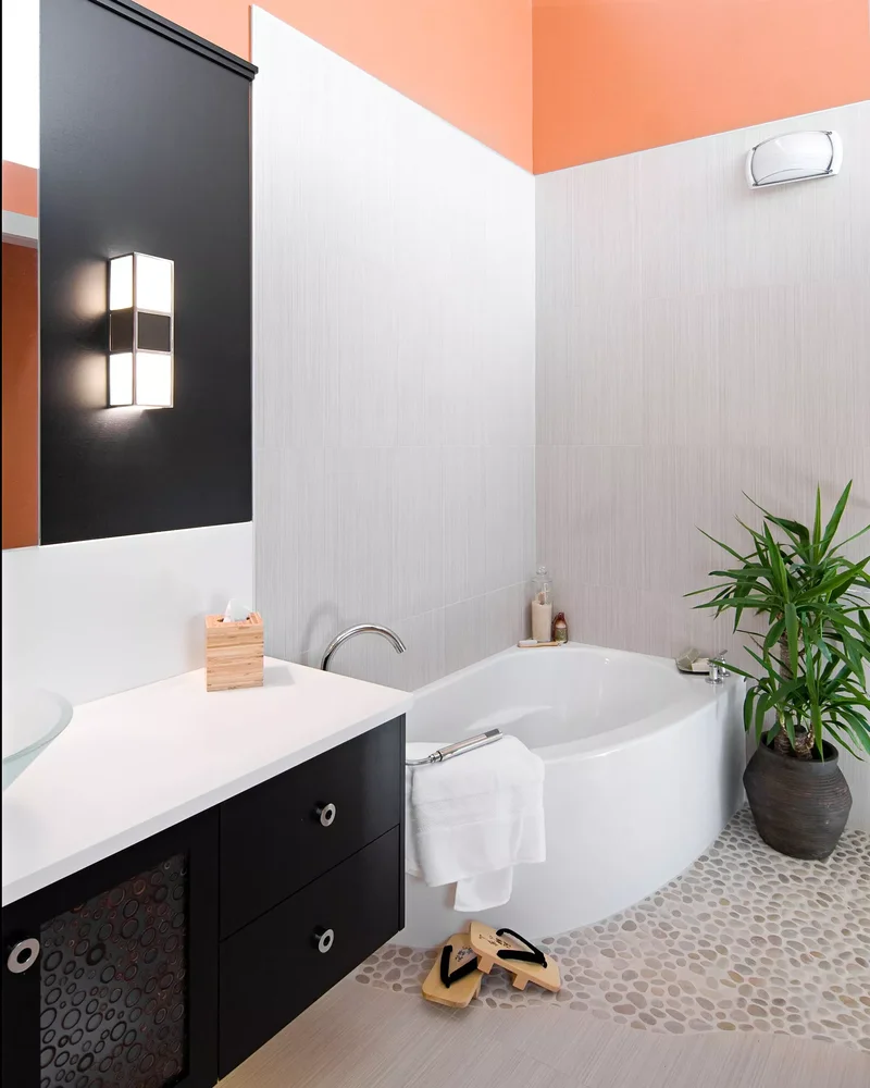 30 Designer Tips for Creating a Japandi Bathroom Retreat 29 Pops of Color