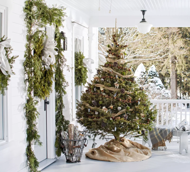 Porch With a Woodland Theme