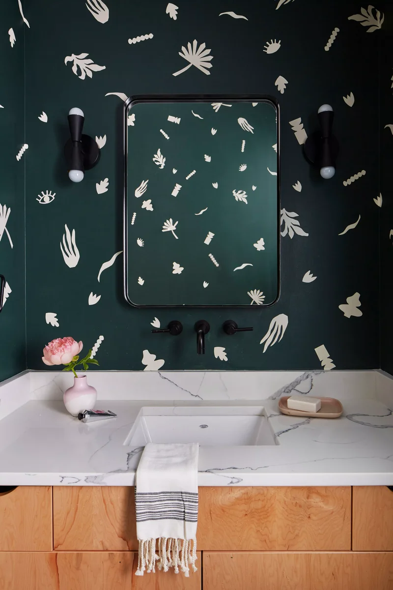 26 Inspiring Guest Bathroom Ideas to Welcome Your Visitors 20 Punch It Up with Patterns