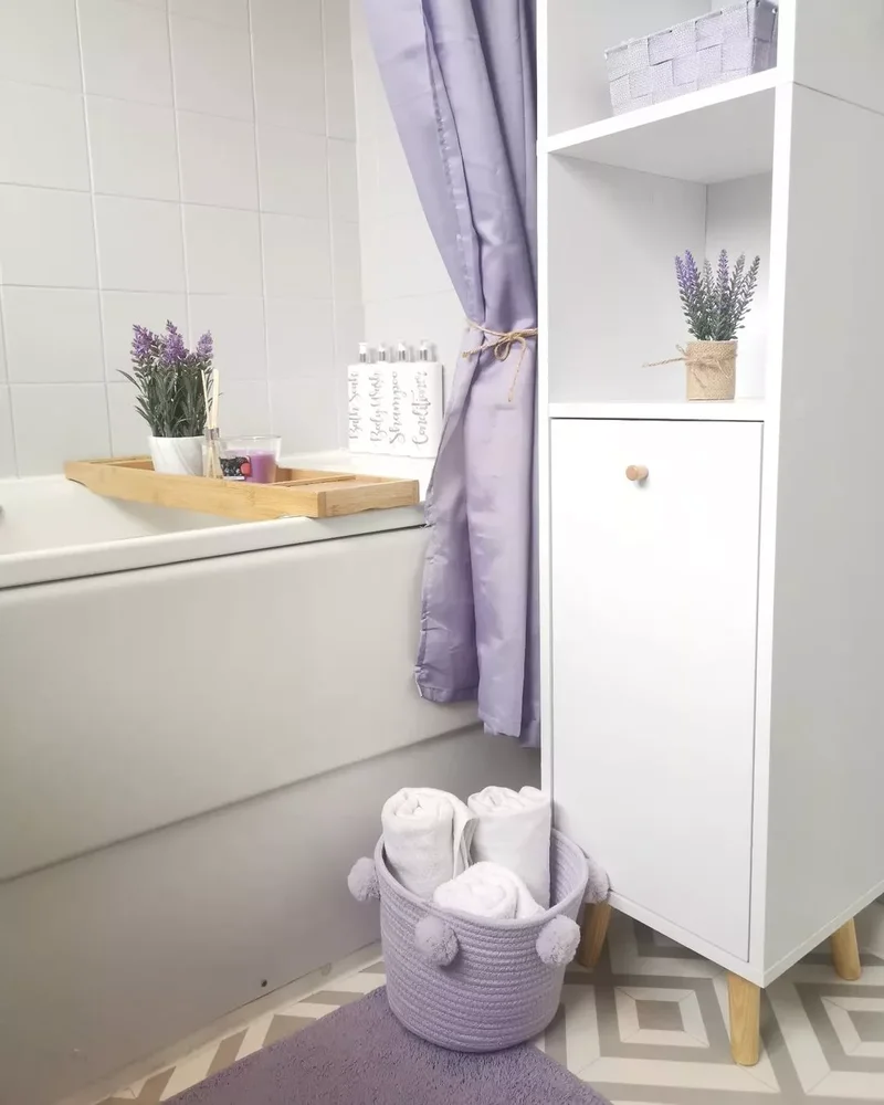 42 Beautiful Purple Bathroom Designs From Soft to Bold 28 Purple Accents