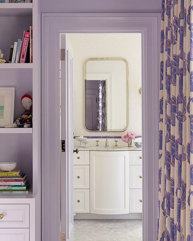 42 Beautiful Purple Bathroom Designs From Soft to Bold 42 Purple Backsplash Border