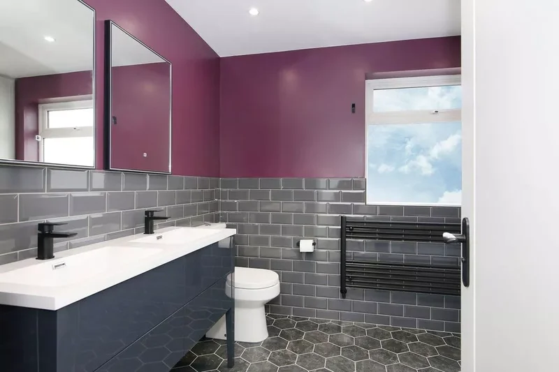 42 Beautiful Purple Bathroom Designs From Soft to Bold 26 Purple Paired With Gray