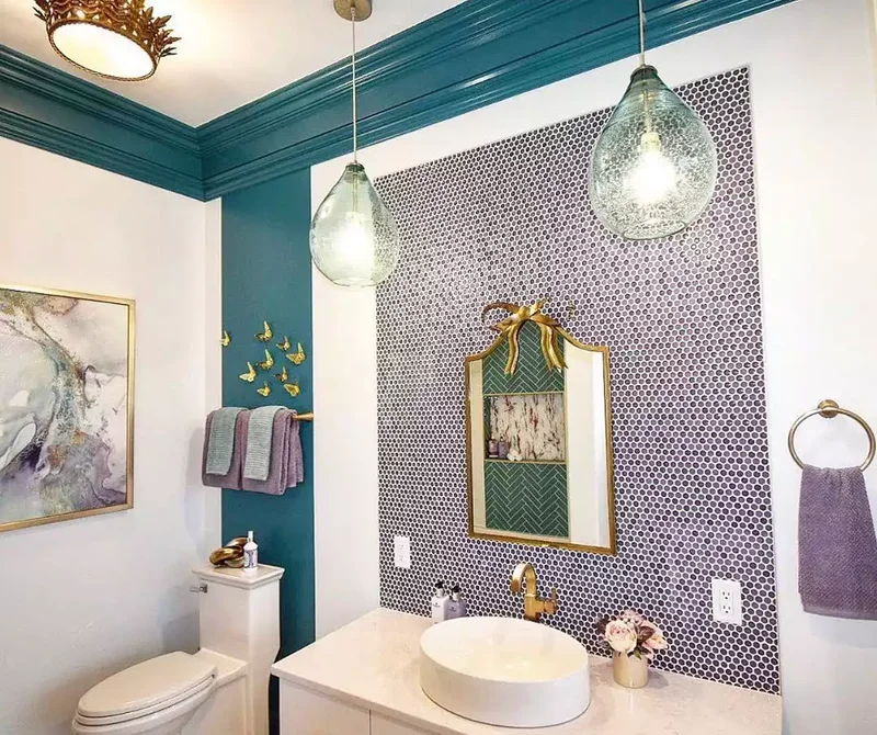 42 Beautiful Purple Bathroom Designs From Soft to Bold 27 Purple and Teal