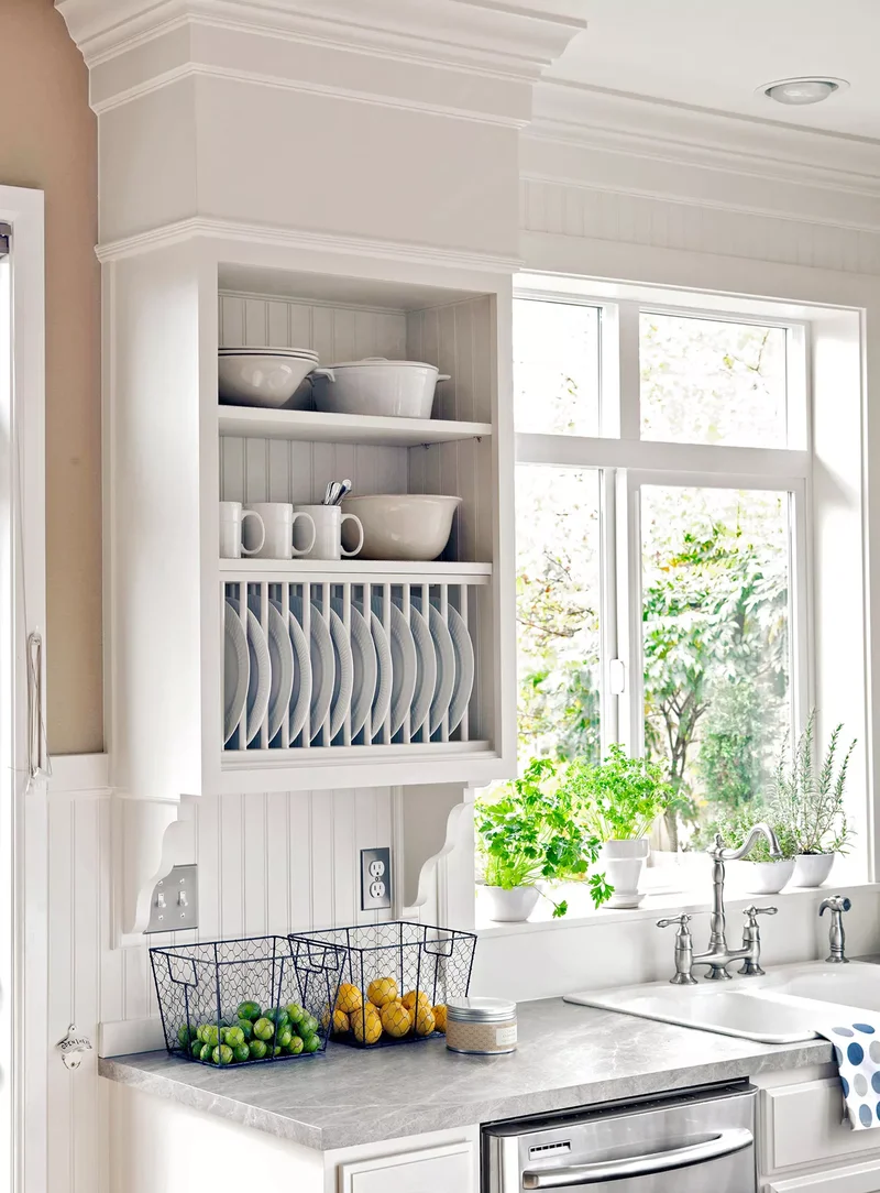 47 Small Kitchen Design Ideas for Maximum Style Impact 34 Put In a Plate Rack