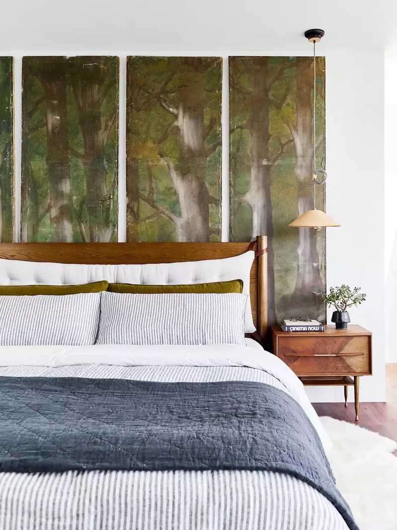 66 Creative Ways to Decorate Above Your Bed Beautifully 58 Quadriptych Tree Art