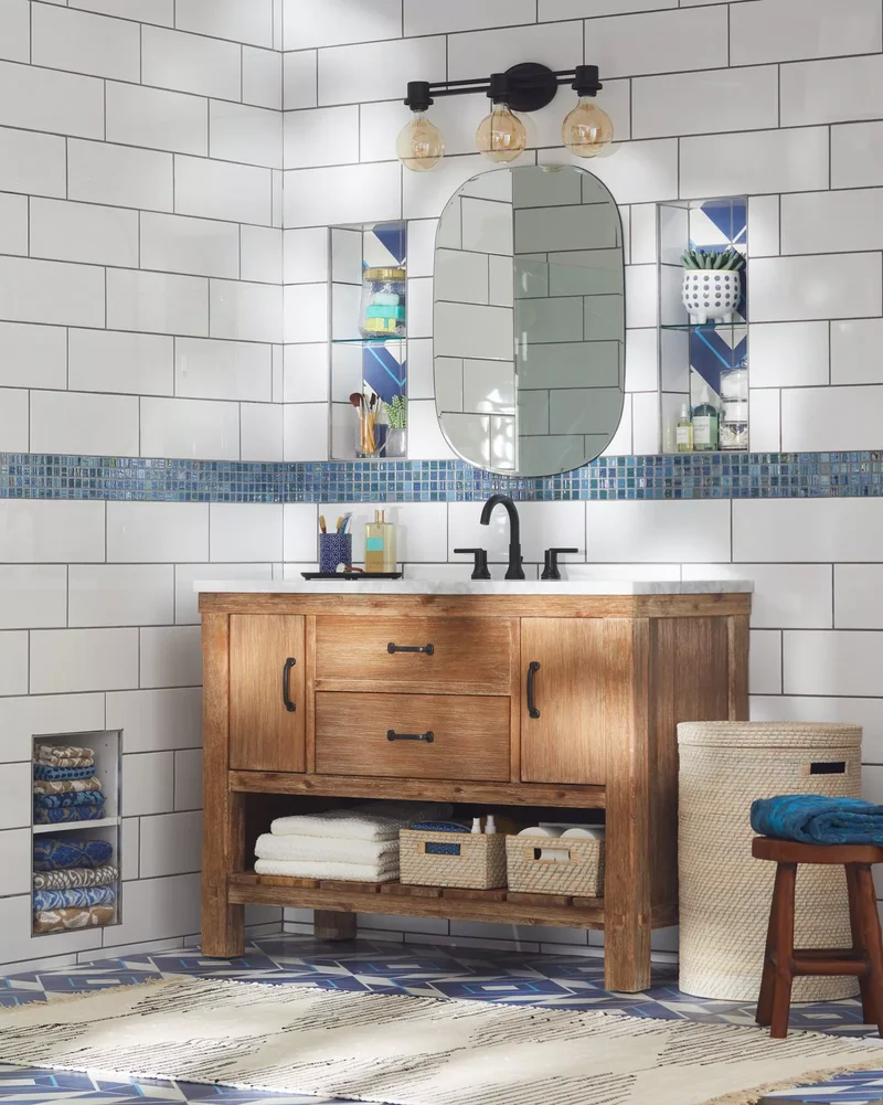 28 Smart Bathroom Towel Storage Solutions That Work 26 Recessed Towel Shelf