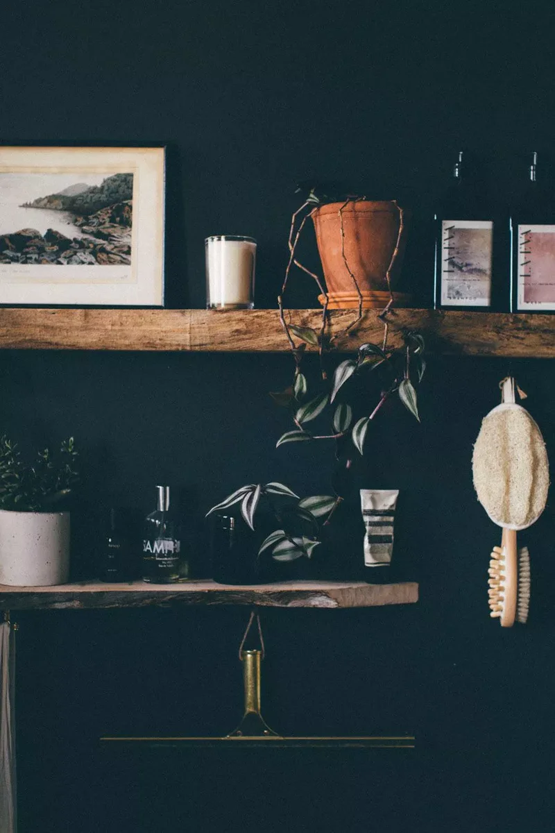 102 Beautiful Bathroom Design Ideas You'll Love to Recreate 24 Reclaimed Wood Shelves