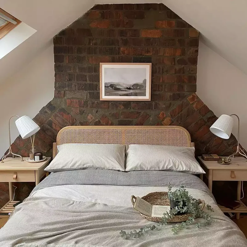 28 Sloped Ceiling Bedroom Ideas That Maximize Your Space 23 Red Brick
