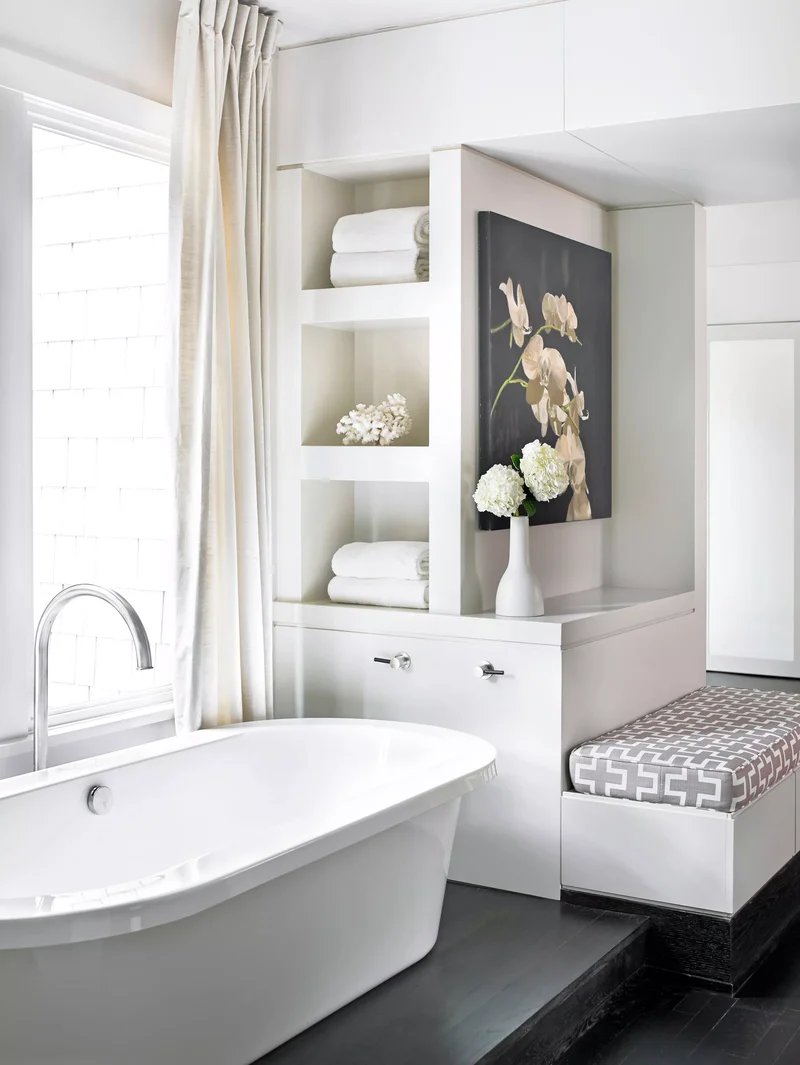 48 Contemporary Bathroom Ideas to Transform Your Space 8 Reintroduce Softness