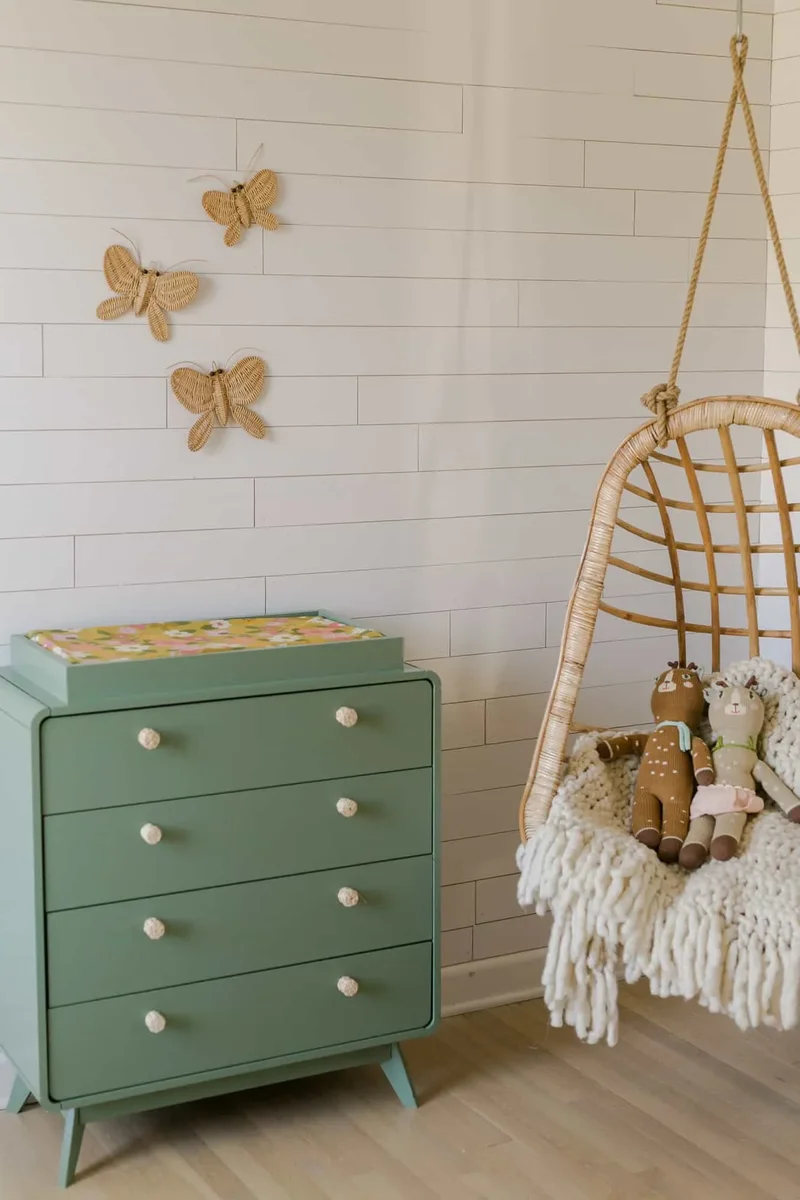 27 Sage Green Nursery Designs for Peaceful Baby Spaces 21 Repaint the Changing Table