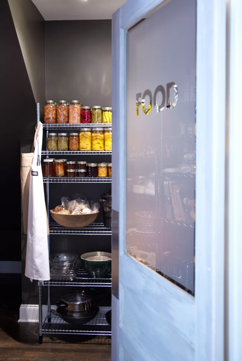 35 Walk-In Pantry Ideas to Maximize Your Storage Space 1 Restaurant-Style Walk-In Pantry Idea
