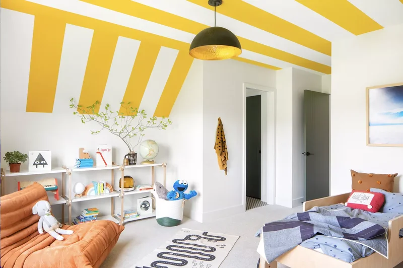 22 Bold and Playful Paint Ideas for Your Kids' Bedroom 7 Rethink Stripes