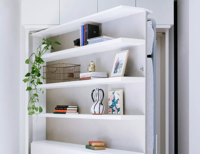 33 Space-Saving Murphy Bed Ideas We Love for Your Home 10 Rotating Bookshelf Murphy Bed