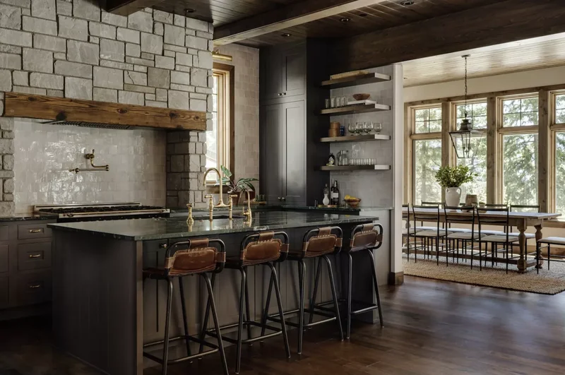 21 Moody Kitchen Ideas to Elevate Your Interior Style 14 Rustic Natural Elements