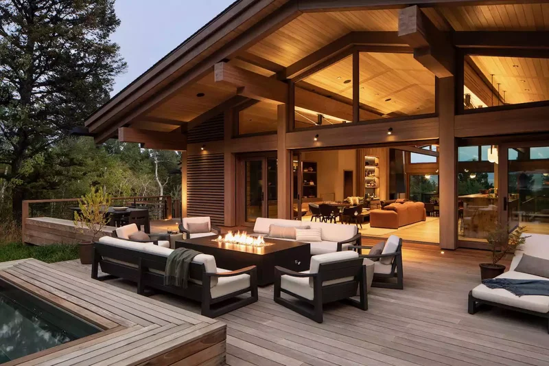 Rustic Patio With Fire Pit