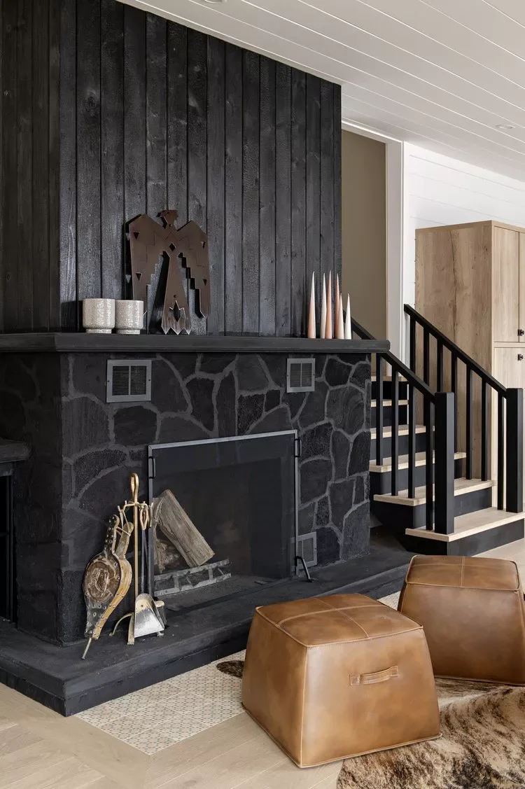 47 Shiplap Fireplace Designs for Every Style and Space 5 Rustic Shiplap Fireplace