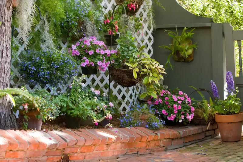 15 Brick Edging Ideas for Stylish Garden Flower Borders 15 Rustic Stacked Brick Edging