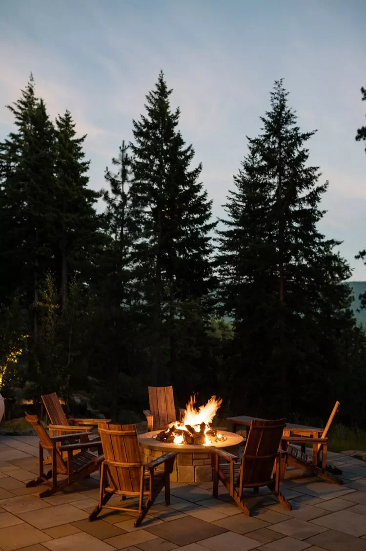 Rustic Stone Fire Pit