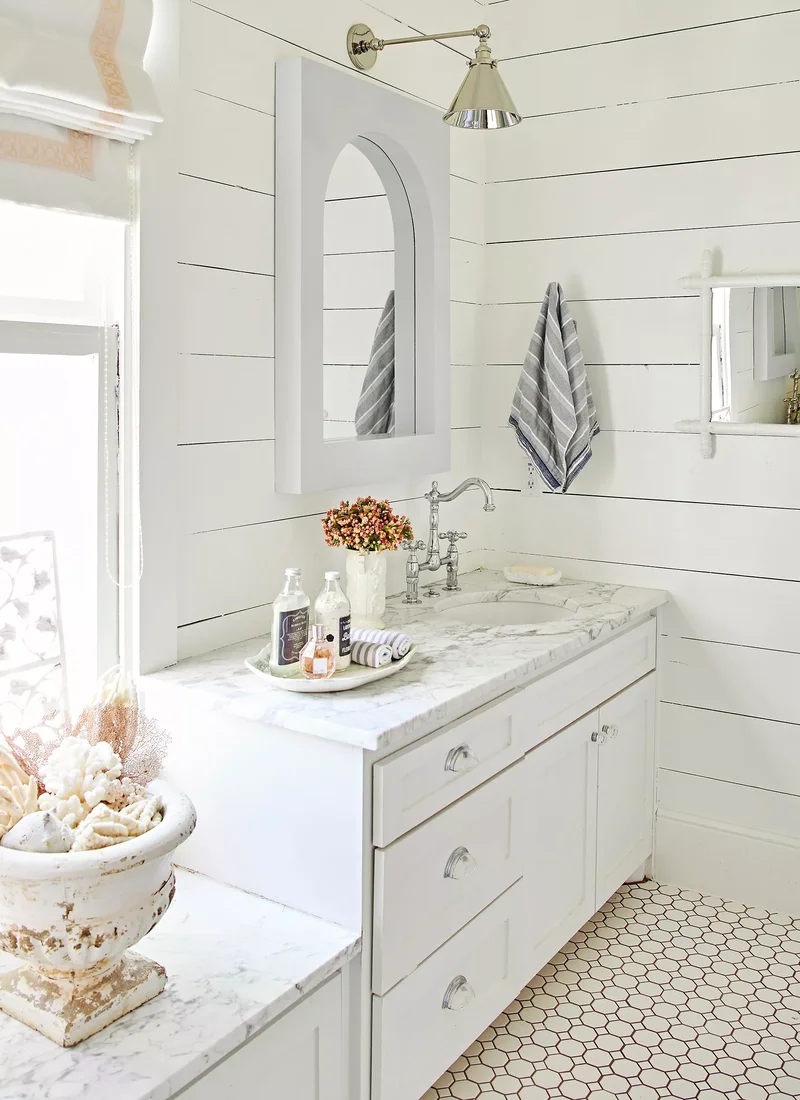 Rustic White Bathroom