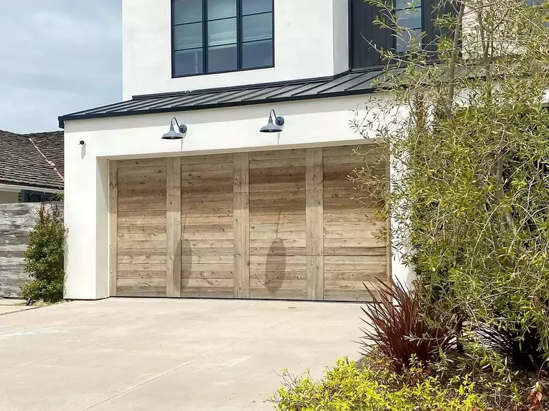 52 Stunning Garage Door Ideas to Boost Your Curb Appeal 46 Rustic Wood Planks