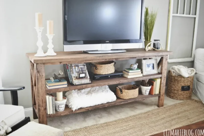 How to Style Your TV Stand for a Beautiful Living Room 5 Rustic Wood TV Stand