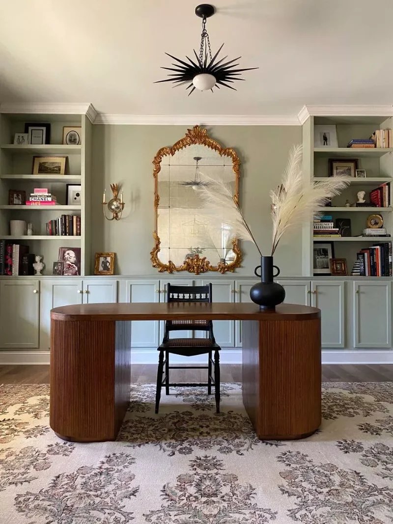 70 Home Office Ideas for Your Perfect Workspace Design 24 Sage Green Home Office