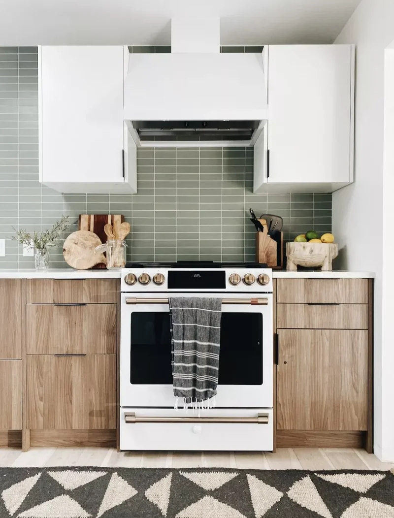 Sage Green and Wood Kitchen