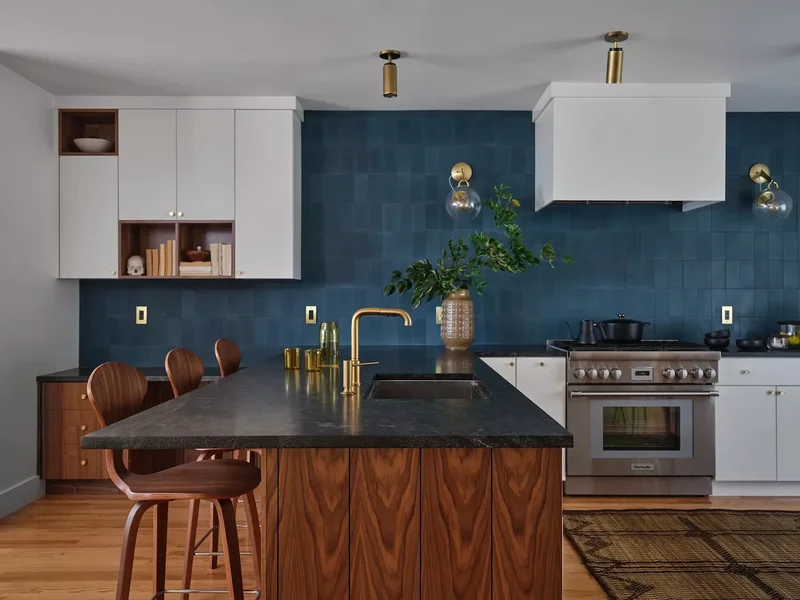Sapphire Blue Backsplash