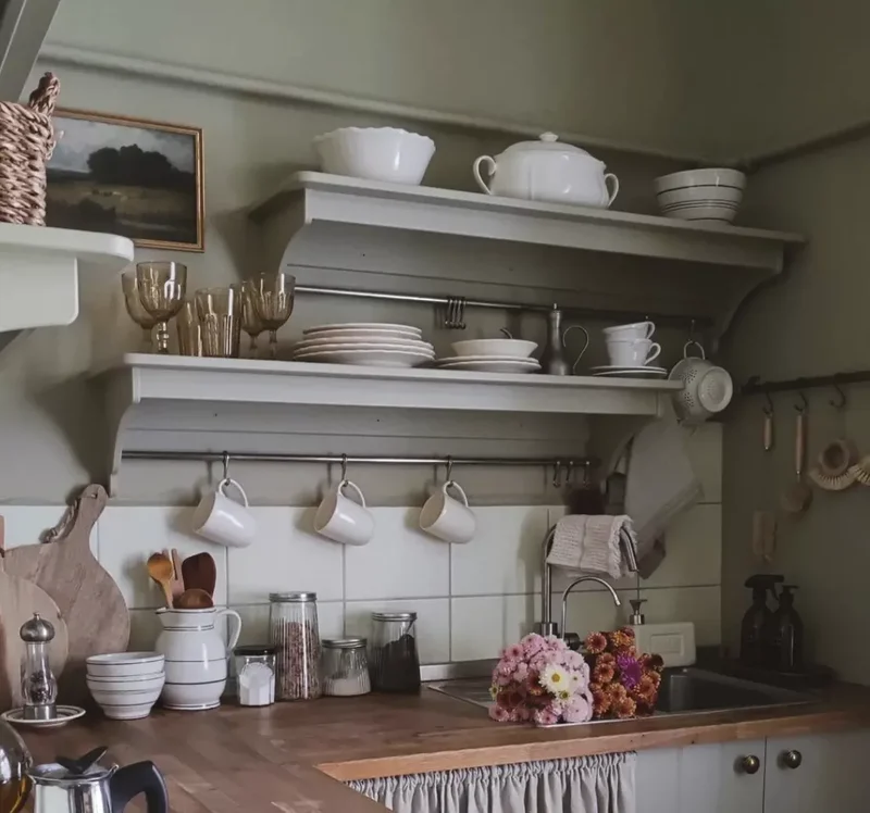 30 Charming Cottagecore Kitchen Ideas for Your Cozy Home 21 Say Yes to Fresh Flowers