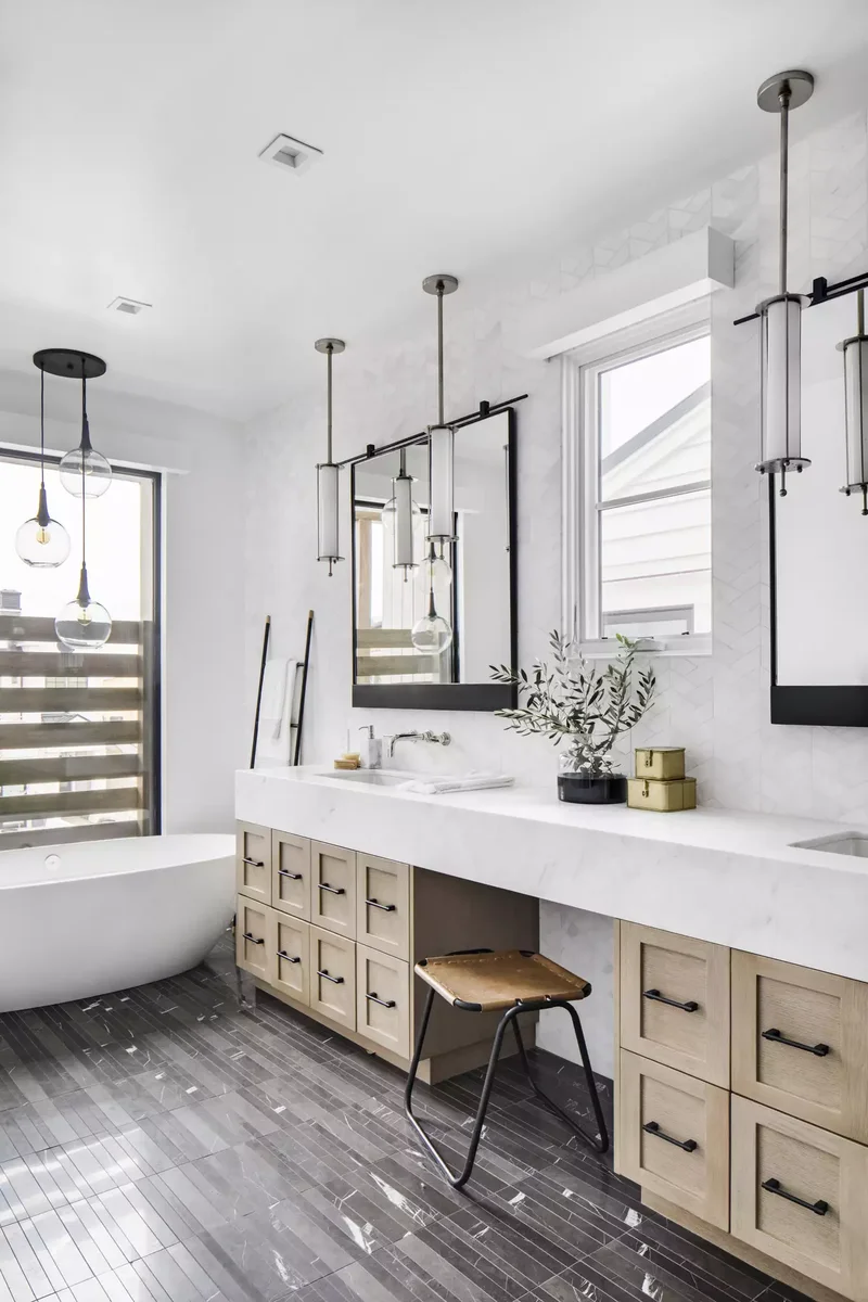 25 Stunning Double Vanity Bathroom Ideas You'll Adore 22 Say Yes to Squares