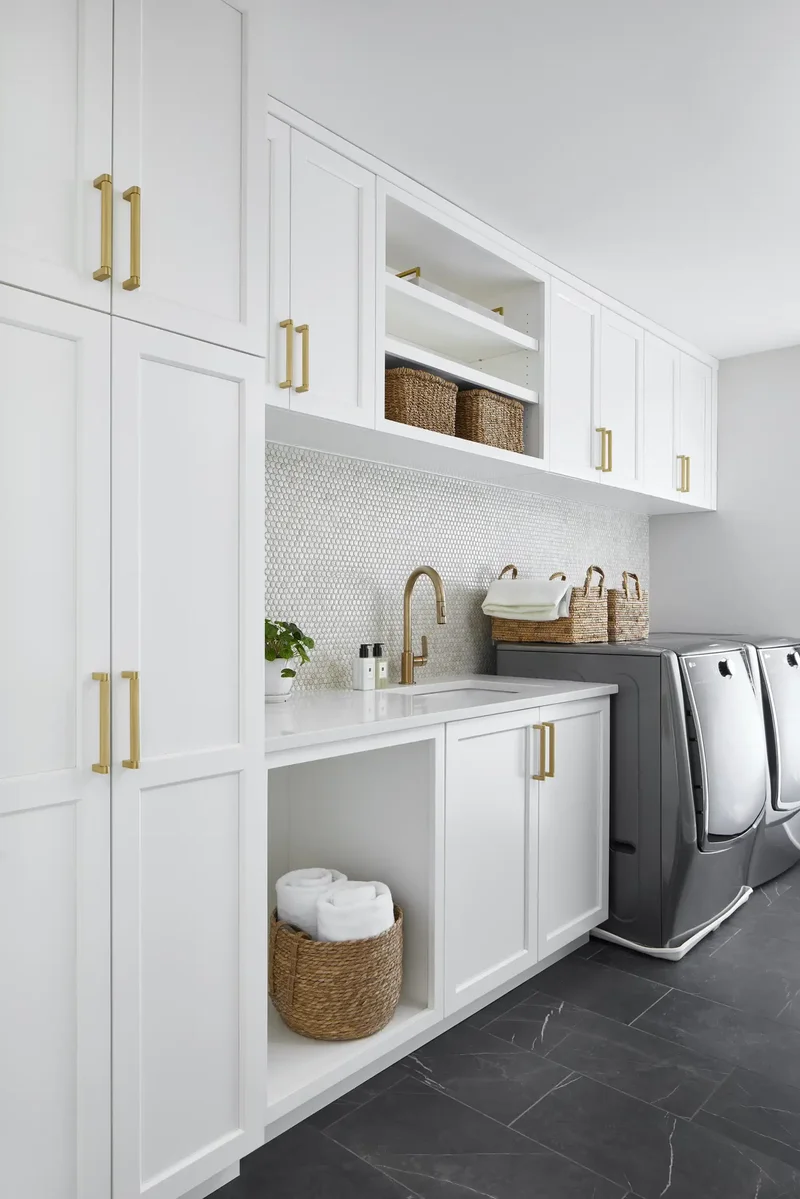 18 Smart Laundry Shelving Ideas to Maximize Small Spaces 18 Say Yes to Uppers and Lower Laundry Shelves