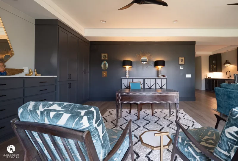 16 Basement Office Ideas to Boost Your Productivity 1 Section Off the Room With Paint