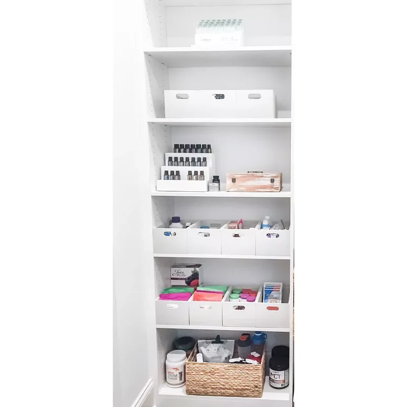 24 Smart Ways to Organize Your Bathroom Closet Beautifully 17 Select Short Bins for Frequently Used Items